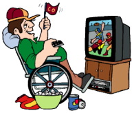 man watching TV